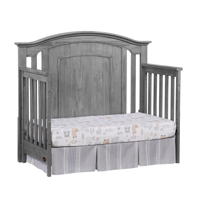 Rosebery Kids Wood Graphite Gray Convertible Crib Rectangular 48.25