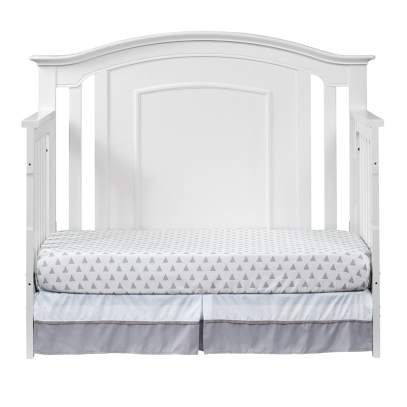 Rosebery Kids Modern Wood 4 In 1 Convertible Crib in White Finish