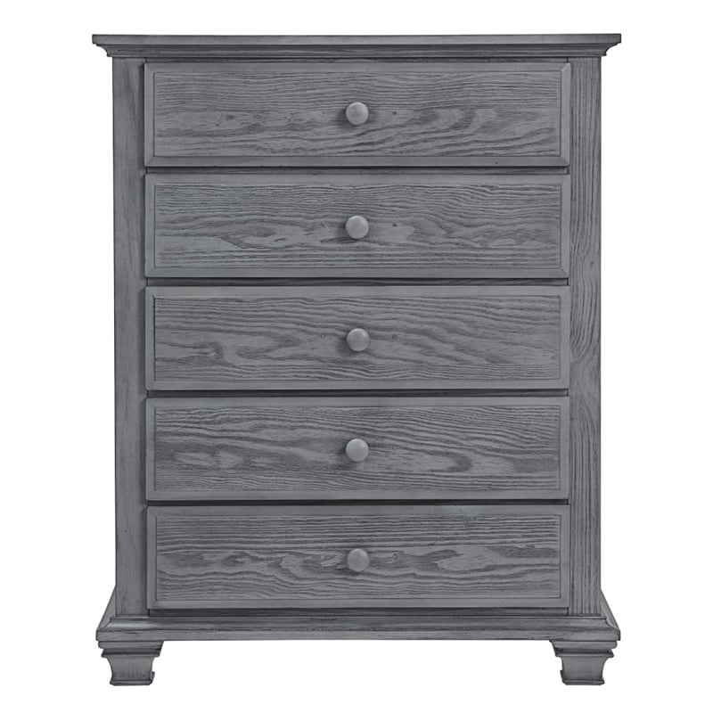 Rosebery Kids Set of 3 Gray 4 In 1 Convertible Crib & Chest & Nightstand