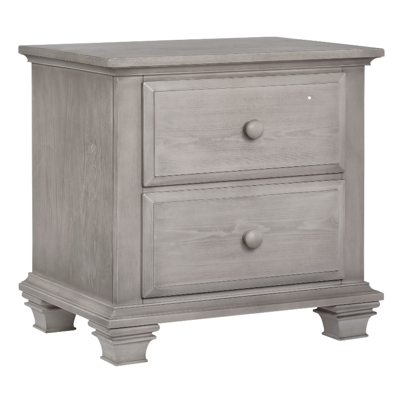 Rosebery Kids Set of 2 Stone Gray Wood 5-Drawer Chest and 2-Drawer Nightstand