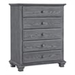 Rosebery Kids Set of 2 Graphite Gray Wood 5-Drawer Chest and 2-Drawer Nightstand