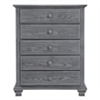 Rosebery Kids Set of 2 Graphite Gray Wood 5-Drawer Chest and 2-Drawer Nightstand