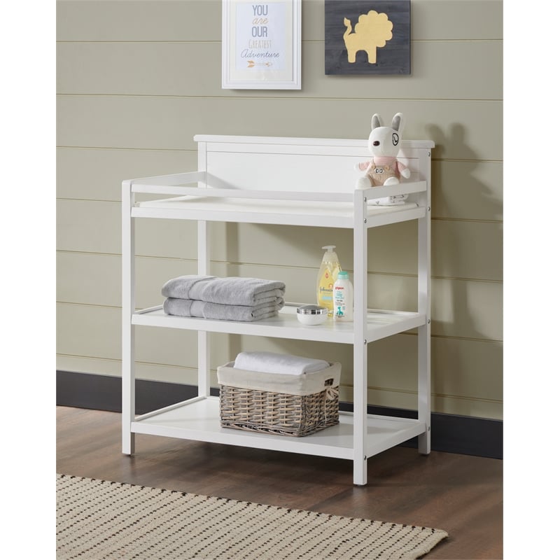 Rosebery Kids Set of 2 White 4 In 1 Convertible Crib and Changing Station