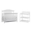 Rosebery Kids Set of 2 White 4 In 1 Convertible Crib and Changing Station