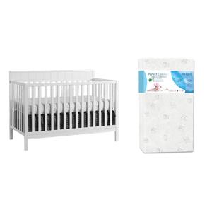 Rosebery Kids Set of 2 White 4 In 1 Convertible Crib and Toddler Mattress