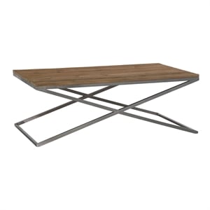 Savannah Wood Rectangular Coffee Table in Natural Finish