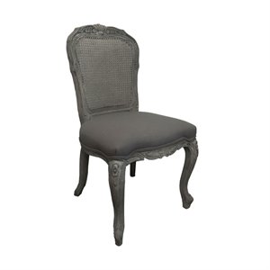 Burnham Home Designs Dining Chair in Gray and Linen (Set of 2)