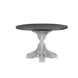 Burnham Home Wood Serrano Round Table - Whitewash & Dark Brown Finish