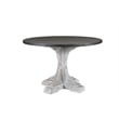 Burnham Home Wood Serrano Round Table - Whitewash & Dark Brown Finish