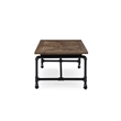 Burnham Home Wood Barrow Rectangular Wood Coffee Table Natural/Black