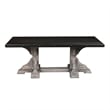 Burnham Home Wood Novak Rectangular Coffee Table Whitewash & Dark Brown Finish
