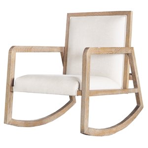 burnham home designs farmhouse wood rocking chair in coffee brushed