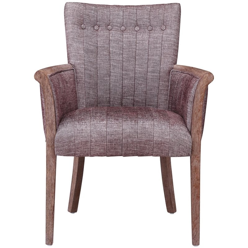 Burnham Home Wood Claire Armchair in Weathered Red finish