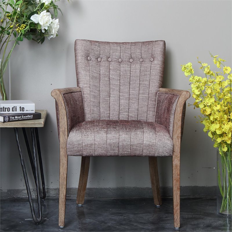 Burnham Home Wood Claire Armchair in Weathered Red finish