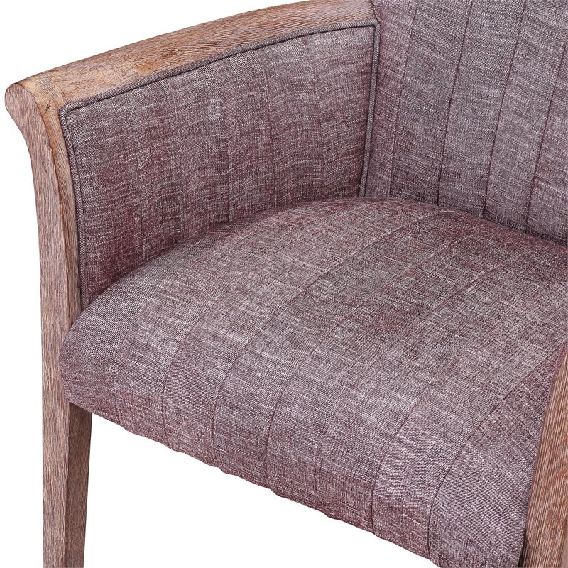 Burnham Home Wood Claire Armchair in Weathered Red finish