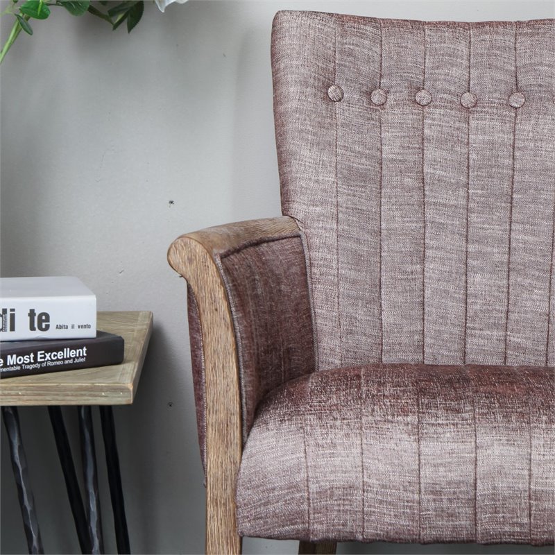 Burnham Home Wood Claire Armchair in Weathered Red finish