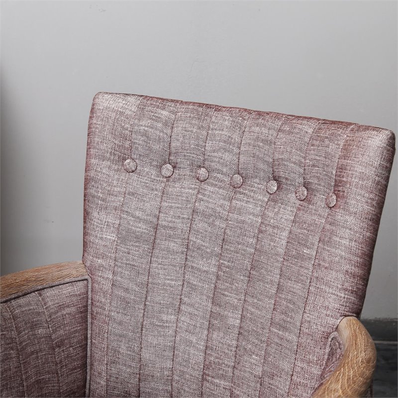Burnham Home Wood Claire Armchair in Weathered Red finish