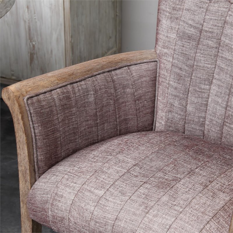 Burnham Home Wood Claire Armchair in Weathered Red finish