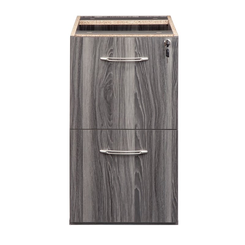 Mayline Aberdeen Series 2 Drawer File Cabinet in Gray Steel
