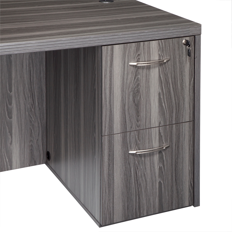 Mayline Aberdeen Series 2 Drawer File Cabinet in Gray Steel