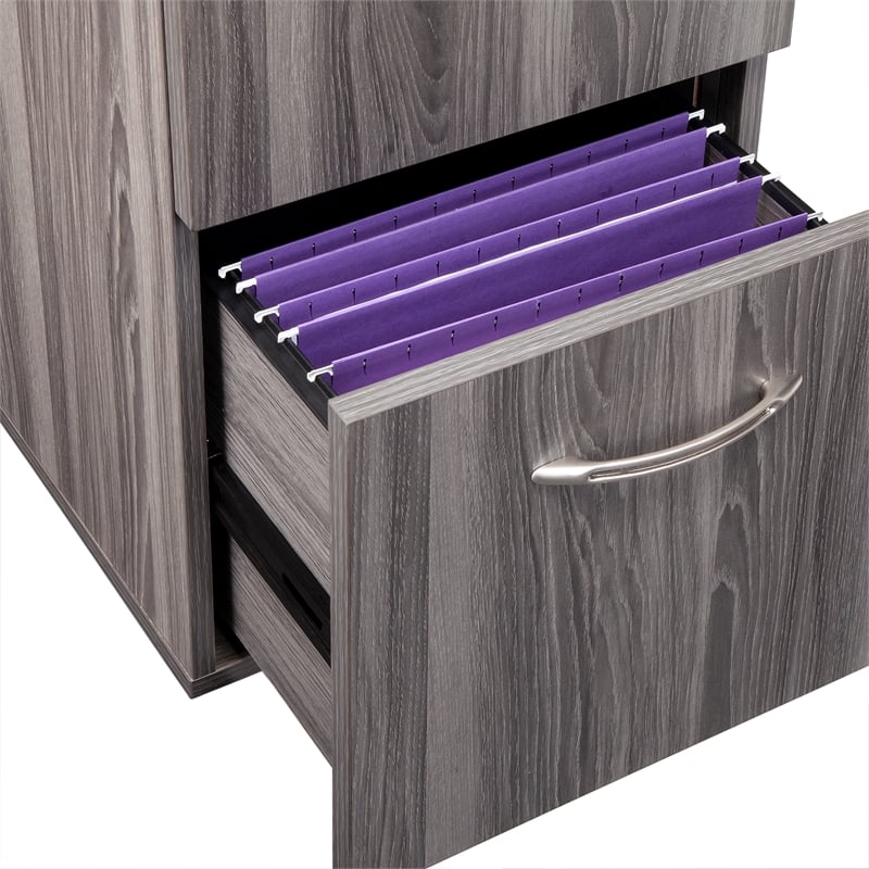 Mayline Aberdeen Series 2 Drawer File Cabinet in Gray Steel