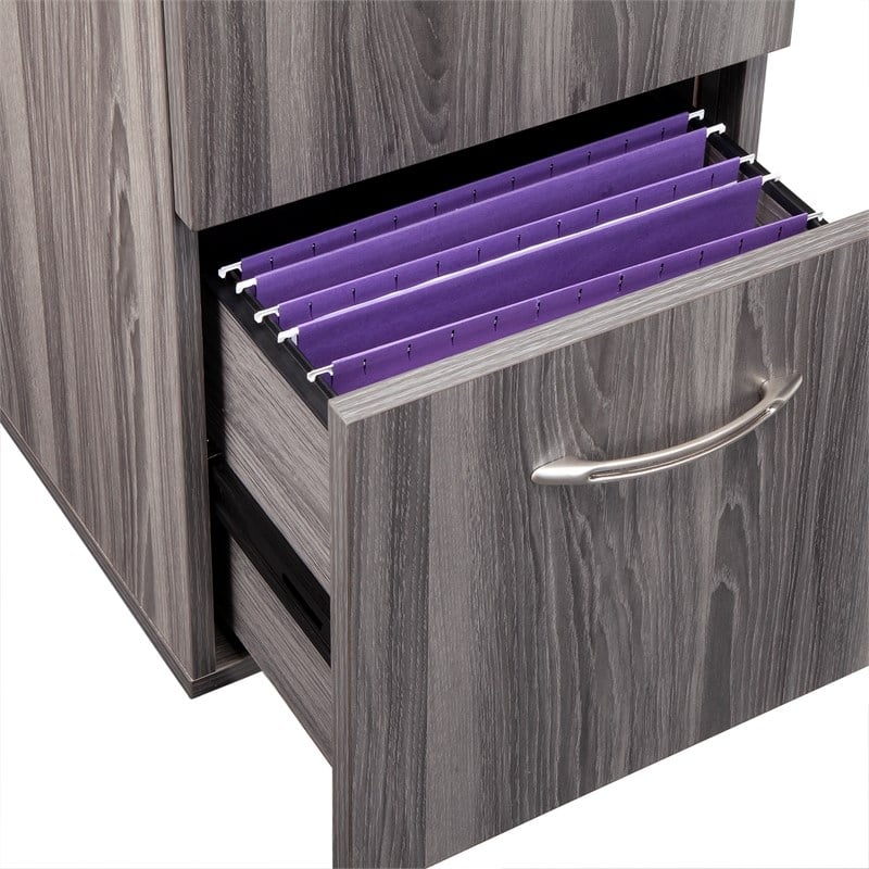 Mayline Aberdeen Series 2 Drawer File Cabinet in Gray Steel