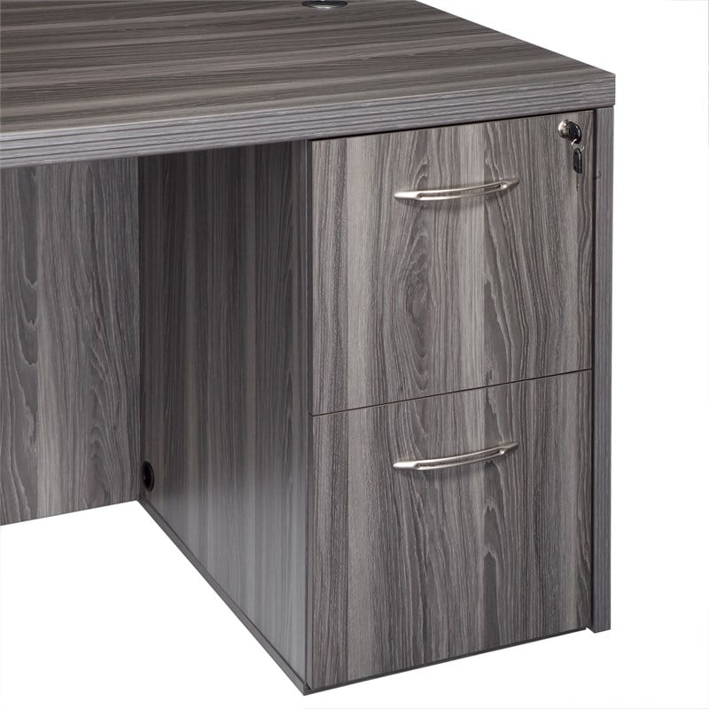 Mayline Aberdeen Series 2 Drawer File Cabinet in Gray Steel