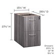 Mayline Aberdeen Series 2 Drawer File Cabinet in Gray Steel