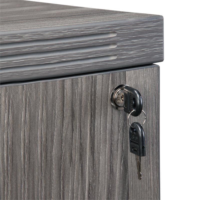 Mayline Aberdeen Series 2 Drawer File Cabinet in Gray Steel
