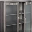Mayline Aberdeen Series Glass Display Cabinet in Gray Steel