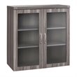 Mayline Aberdeen Series Glass Display Cabinet in Gray Steel