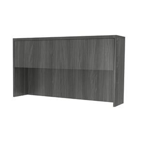 Mayline Aberdeen Series 72&quot Hutch with Wood Doors in Gray Steel