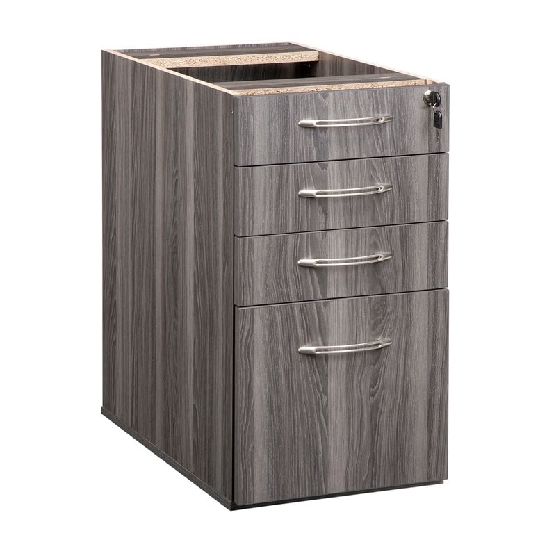 Mayline Aberdeen Series 4 Drawer File Cabinet in Gray Steel