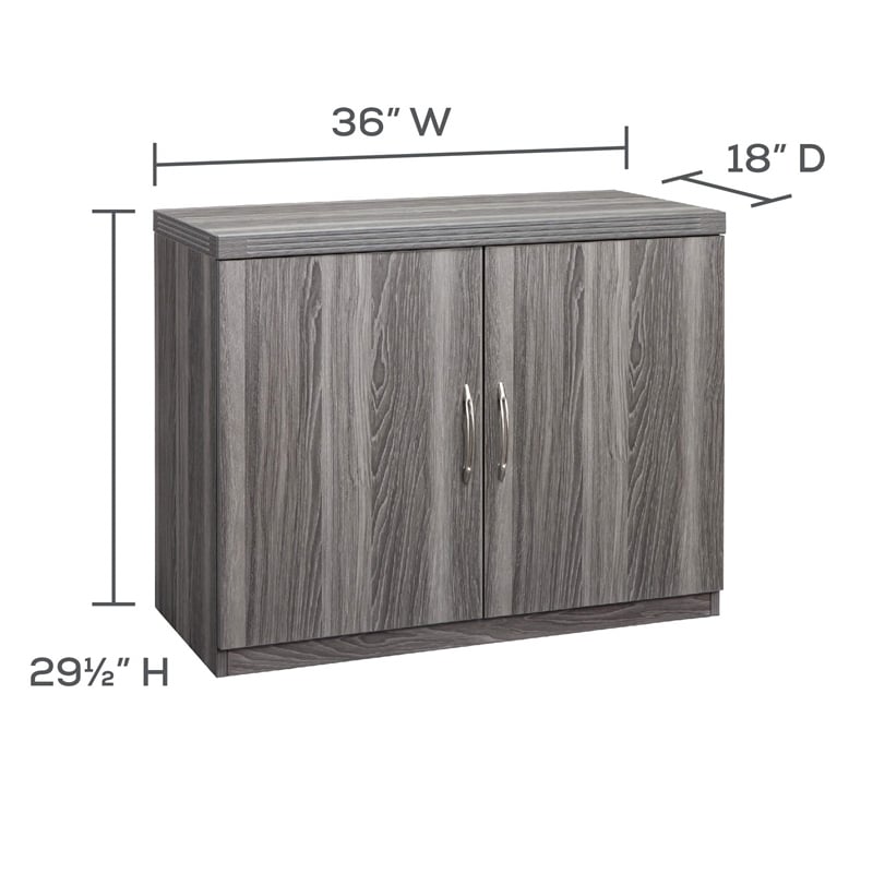 Mayline Aberdeen Series Storage Cabinet in Gray Steel