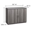Mayline Aberdeen Series Storage Cabinet in Gray Steel