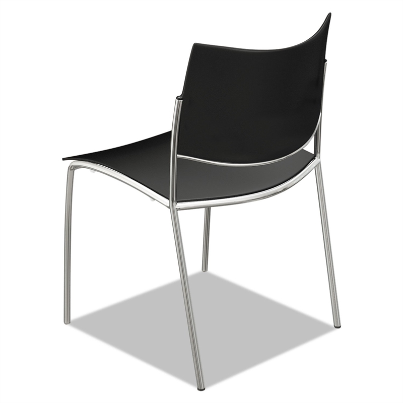 Mayline Escalate Series Chair in Black (Set of 4)