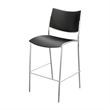 Mayline Escalate Series Polypropylene Stool in Black (Set of 2)