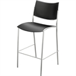 Mayline Escalate Series Polypropylene Stool in Black (Set of 2)