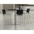 Mayline Escalate Series Polypropylene Stool in Black (Set of 2)