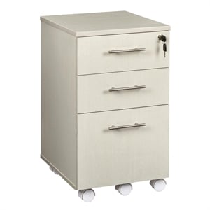 Mayline Medina Series 3 Drawer File Cabinet in Sea Salt White