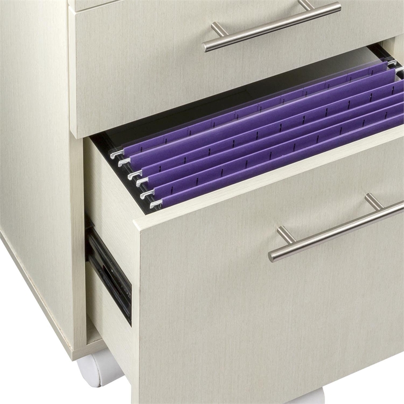 Mayline Medina Series 3 Drawer File Cabinet in Sea Salt White