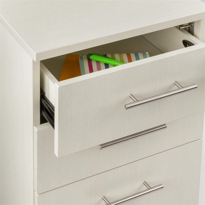 Mayline Medina Series 3 Drawer File Cabinet in Sea Salt White
