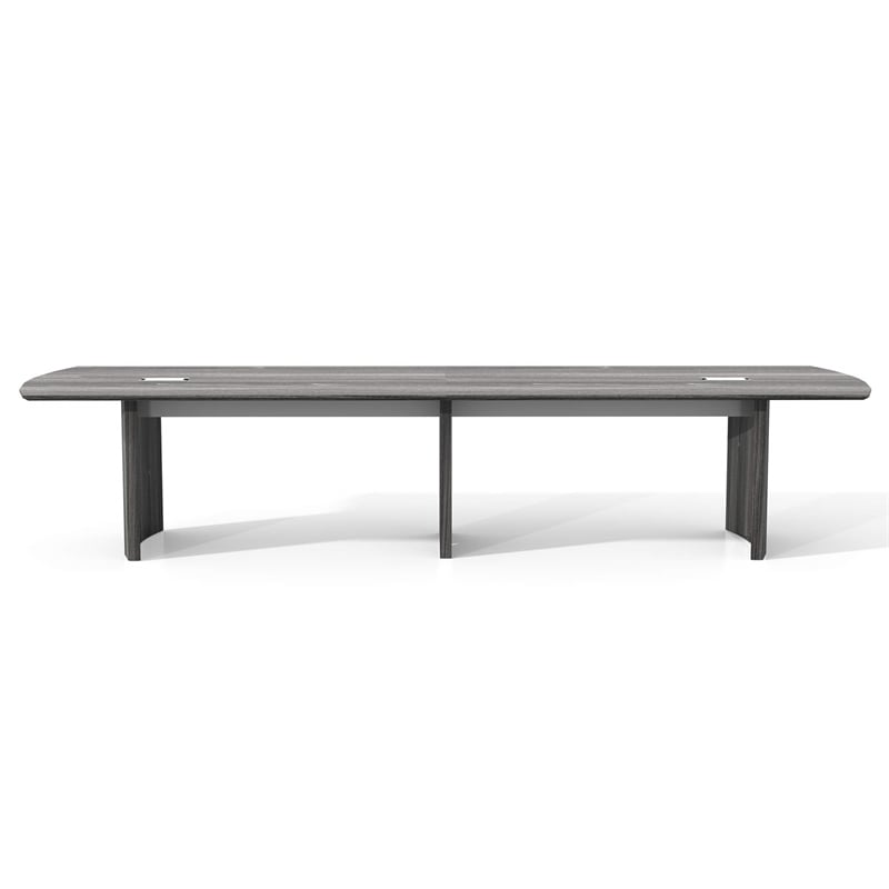 Mayline Medina Series 12' Conference Table in Gray Steel Laminate