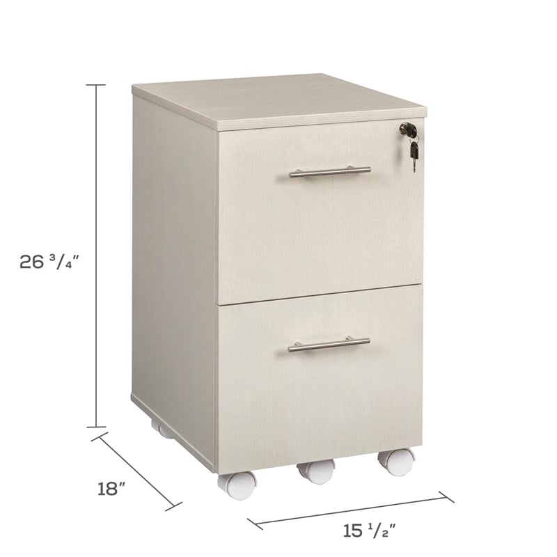 Mayline Medina Series 2 Drawer File Cabinet in Sea Salt
