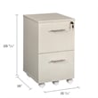 Mayline Medina Series 2 Drawer File Cabinet in Sea Salt
