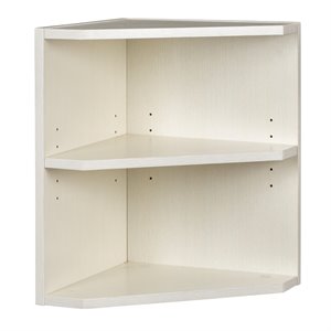 mayline medina series 2 shelf corner bookcase in sea salt