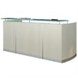 Mayline Medina Series Engineered Wood Reception Station in Sea Salt Gray