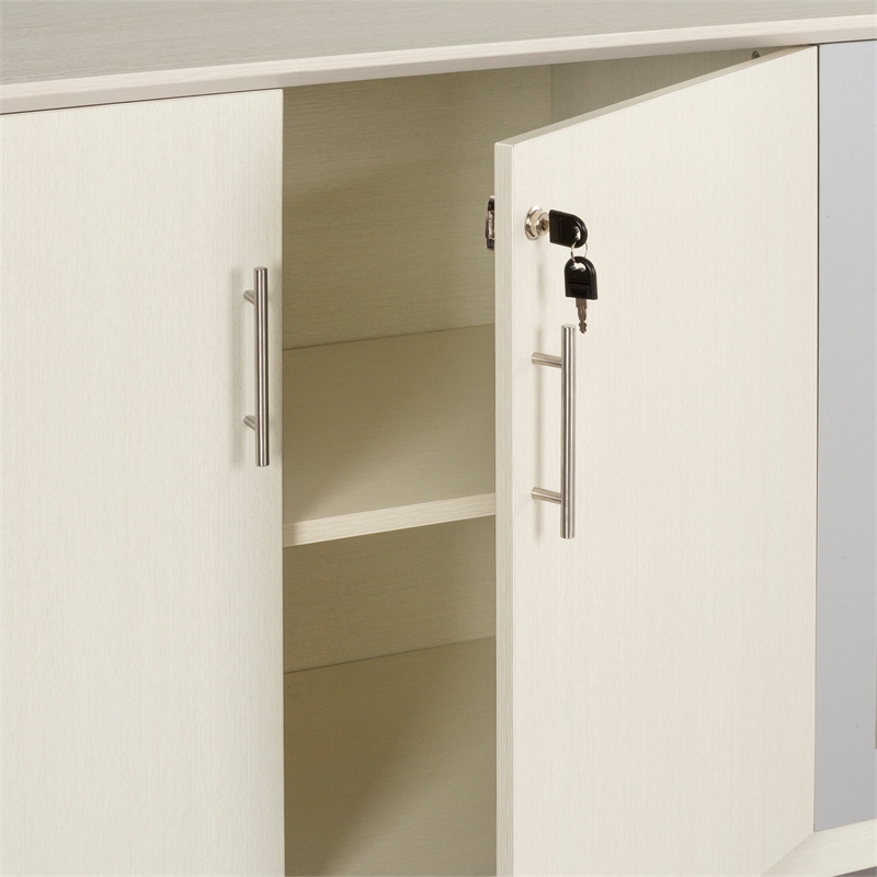 Mayline Medina Series Low Wall Cabinet with Doors in Sea Salt