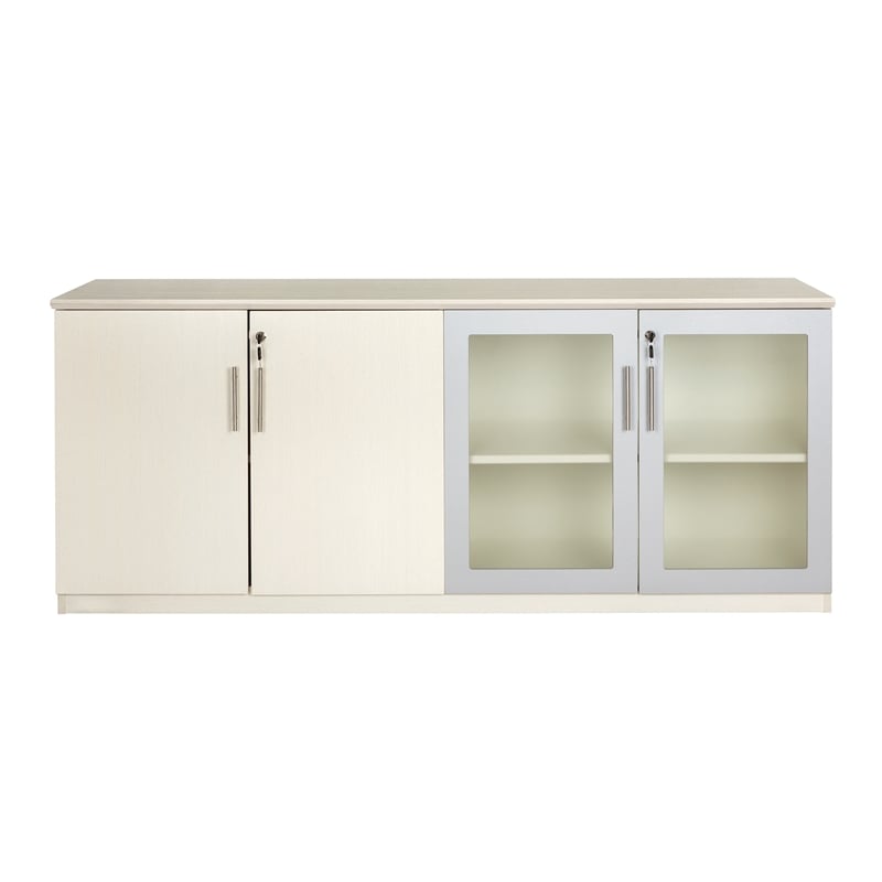 Mayline Medina Series Low Wall Cabinet with Doors in Sea Salt