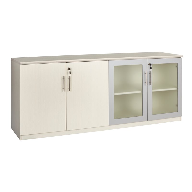 Mayline Medina Series Low Wall Cabinet with Doors in Sea Salt